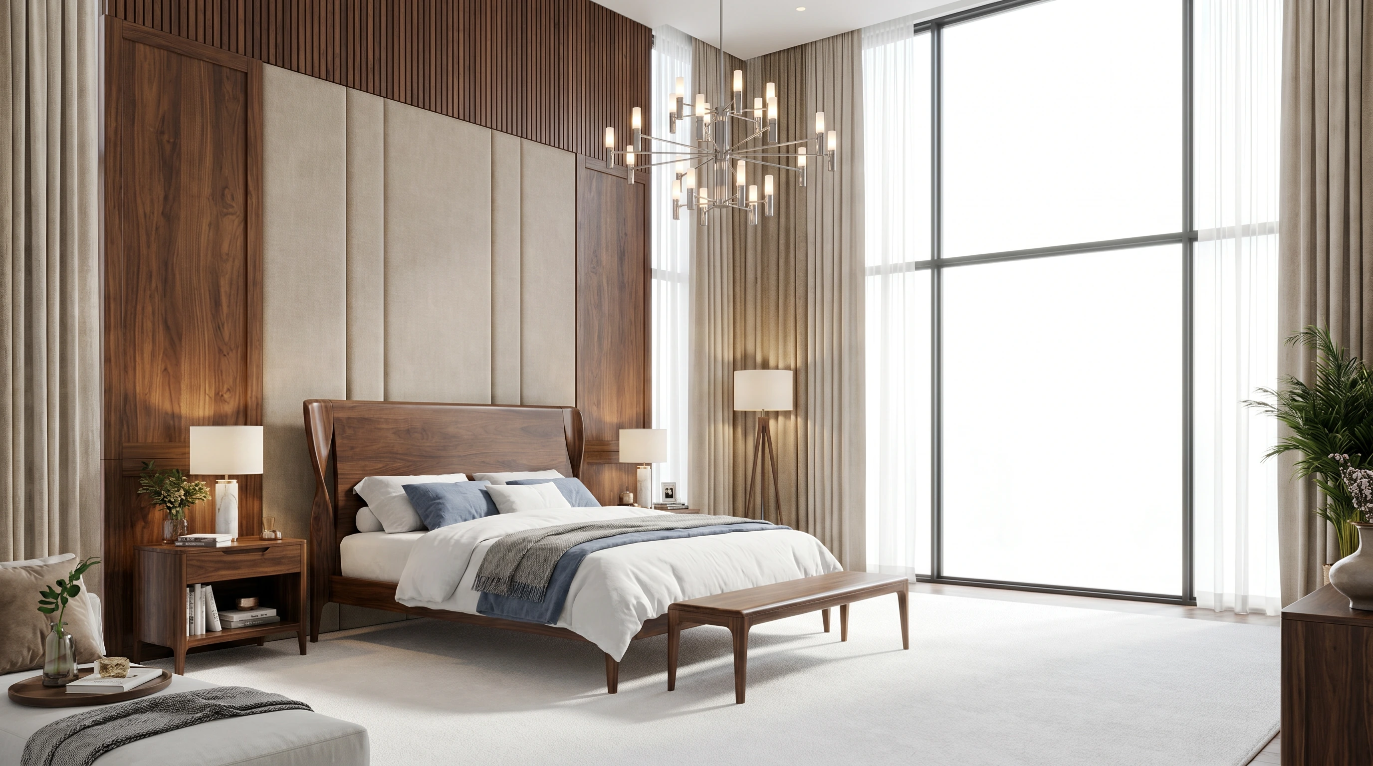 Walnut Bed 卧室案例